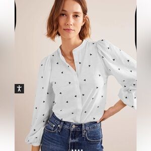 Biden Long sleeve embroidered top